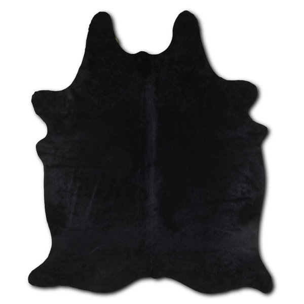 Foundry Select Handmade Cowhide Black Rug Wayfair